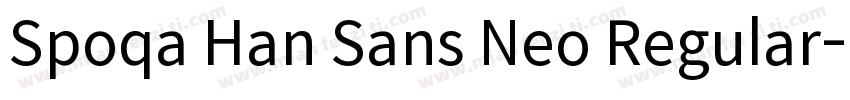 Spoqa Han Sans Neo Regular字体转换